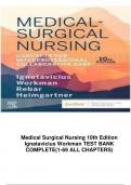 Medical Surgical Nursing 10th Edition Ignatavicius Workman TEST BANK  COMPLETE(1-69 ALL CHAPTERS)