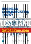 Test Bank For Business Communication Today 15th Edition All Chapters - 9780136713807