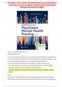 Essentials of Psychiatric Mental Health Nursing 8th Edition Concepts of Care in Evidence- Based Practice 8th Edition Morgan Townsend Test Bank 