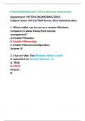 SYSTEM ENGINEERING SEM 2 WS-011T00A Server Administration Questions and Answers
