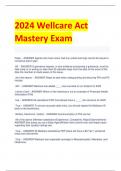 2024 Wellcare Act  Mastery Exam 