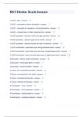 NIH Stroke Scale lesson Questions with correct Answers 