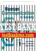 Test Bank For Human Communication in Society 6th Edition All Chapters - 9780137589104