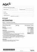 AQA A LEVEL ACCOUNTING PAPER 1 JUNE 2023 QUESTION PAPER (7127-1) FINANCIAL ACCOUNTING