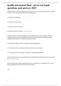 health assessment final - jarvis test bank questions and answers 2023.docx