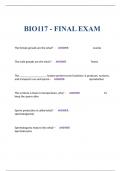 Exam 1,Exam 2,Exam 3 & Final Exams: BIO 117 / BIO 117 (Latest 2023/ 2024 UPDATES STUDY BUNDLE WITH COMPLETE SOLUTIONS) Introduction to Anatomy and Physiology Exam Reviews| Complete Guide with Questions and Verified Answers| ALL 100% Correct| Hondros