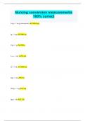 Nursing conversion measurements 100% correct