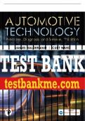 Test Bank For Automotive Technology: Principles, Diagnosis, and Service 7th Edition All Chapters - 9780137854905