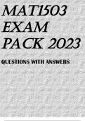 MAT1503 EXAM PACK 2023