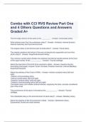 Combo with CCI RVS Review Part One and 4 Others Questions and Answers Graded A+