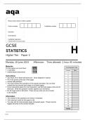 Aqa GCSE Statistics 8382-2H Question Paper June2023 Verified.