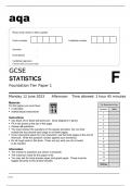 Aqa GCSE Statistics 8382/1F Question Paper June2023 Approved.