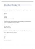 WorkKeys Math Level 4 question n answers graded A+ 2023
