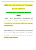 LETRS Unit 1-8 Assessment, 5 - 8 Pre & Post Test, LETRS Unit 2 Session 1-8 Check for Understanding Questions and Answers with verified solutions 2023  latest 2023 EVERYTHING YOU NEED  A+  VERIFIED