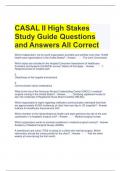 CASAL II High Stakes Study Guide Questions and Answers All Correct 