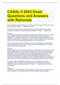 CASAL II 2023 Exam Questions and Answers with Rationale 