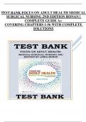 TEST BANKs; MEDICAL SURGICAL NURSING