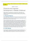 Portage Learning / PSYCH 140 /review STUDY GUIDE Latest  RATED A+ Module 5 – Review Physical and Cognitive Development in Middle Childhood  |2023|2024 Graded A+