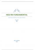 HESI RN FUNDAMENTAL (2 FILES) - QUESTIONS & ANSWERS (GRADED A+) 100% APPROVED BEST VERSION 2023