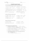 Scientific Notation Practice Key