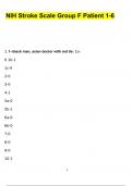 NIH Stroke Scale Group F Patient 1-6  questions and answers Latest 2023 - 2024 100% correct answers