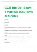 GCU Bio-201 Exam  1 VERIFIED SOLUTIONS  2023/2024