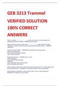 bundle for  GEB3213 VERIFIED SOLUTION 100% CORRECT ANSWERS