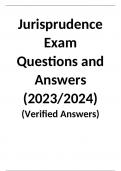 Jurisprudence Exam Questions and Answers (2023/2024) (Verified Answers)