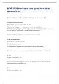 DOP IFSTA written test questions that were missed exam questions and 100% correct answers