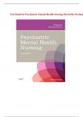 Test Bank for Psychiatric Mental Health Nursing 5th Ed By Fortinash A+ 