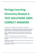 Portage Learning  Chemistry Module 6 TEST SOLUTIONS 100%  CORRECT ANSWERS