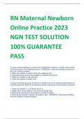 RN Maternal Newborn  Online Practice 2023 NGN TEST SOLUTION  100% GUARANTEE  PASS