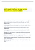  H&R Block Mid Term Review verified answers and questions 2023.