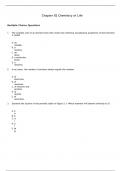 Chapter 02 Chemistry of Life   Multiple Choice Questions