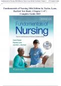 Test Bank for Fundamentals of Nursing 10th Edition by Taylor Chapter 1-47 | Complete Guide Newest Version 2023