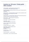hondros nur 163 exam 1 Study guide 2023 complete