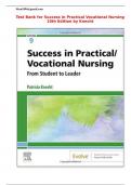 Test Bank for Success in Practical Vocational Nursing 10th Edition by Knecht .VERIFIED