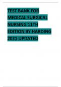 Test Bank - Lewis's Medical Surgical Nursing (11th Edition by Harding) questions and answers 100% verified. 	 	      Table of Contents Chapter 01: Professional Nursing Chapter 02: Health Equity and Culturally Competent Care Chapter 03: Health History a