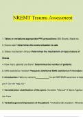 NREMT Trauma Assessment (2023 - 2024) (Verified by Expert)