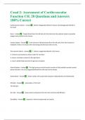 Casal 2: Assessment of Cardiovascular Function CH. 28 Questions and Answers 100% Correct