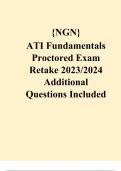 2023/2024 ATI FUNDAMENTALS PROCTORED EXAM Retake with NGN