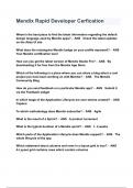 Mendix Rapid Developer Cerfication QUESTIONS & ANSWERS 2023 ( A+ GRADED 100% VERIFIED)