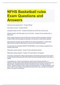 NFHS Basketball rules Exam Questions and Answers 