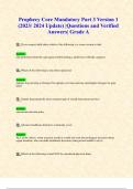 Prophecy Core Mandatory Part 3 Version 1 (2023/ 2024 Update) |Questions and Verified Answers| Grade A