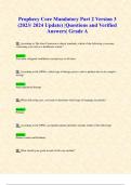 Prophecy Core Mandatory Part 2 ExamS (2023/ 2024 Updates STUDY BINDLE WITH COMPLETE SOLUTIONS) |Questions and Verified Answers| Grade A