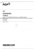 AQA AS ECONOMICS Paper 2 Mark scheme June 2023