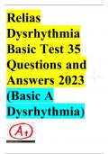 Relias Dysrhythmia Basic Test Answers 2024 Dysrhythmia – Basic A ( A+ GRADED 100% VERIFIED PACKAGE DEAL!!!!