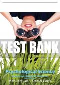 Test Bank For Psychological Science: Modeling Scientific Literacy 2nd Edition All Chapters - 9780137546558