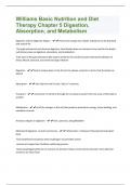 Williams Basic Nutrition and Diet Therapy Chapter 5 Digestion, Absorption, and Metabolism   | Questions And Answers!!