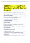 HEENT Assessment Test Questions with All Correct Answers 